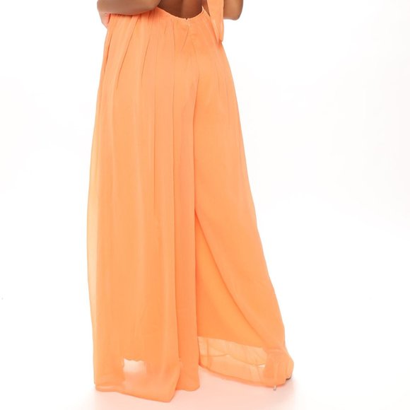 Sexy Orange Backless Jumpsuit - Picture 4 of 4